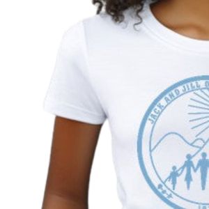 T-shirt blanc à manches courtes et col rond pour adolescent avec motif graphique bleu, idéal pour l'école, le quotidien et le streetwear – Vêtement confortable - Product Image 4