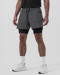 Pantalones Cortos Deportivos de Primera Calidad para Hombre, Pantalones Cortos de Entrenamiento con Leggings Interiores, Tela Transpirable, Pantalones Cortos de Gimnasio 2 en 1 para Correr - Product Image 1