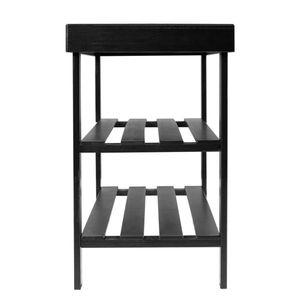 Scarpiera in bambù a 3 livelli FCH con parte superiore senza giunture, design a strati premium per una comoda organizzazione - Product Image 6