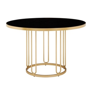 Unique Handmade Modern Natural <b>Stone</b> Coffee <b>Table</b> with Glass/Marble <b>Top</b> Decorative Metal Base for High-End Living Room Furniture - Product Image 3