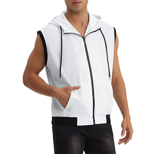 Sudadera con Capucha sin Mangas para Hombre, para Gimnasio, Fitness, Entrenamiento, Deporte, Transpirable, para Correr, Fisicoculturismo, Ropa Deportiva Activa - Product Image 6
