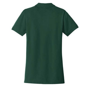 Chemise polo pour femmes de couleur verte, logo personnalisé OEM, manches courtes, streetwear d'été, chemise polo décontractée pour femmes - Product Image 6