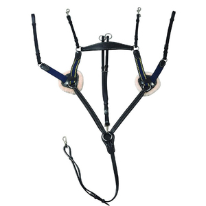 polo breastplate equestrian leather adjustable riding tack durable support horse training stable control fit comfort design - Product Image 1