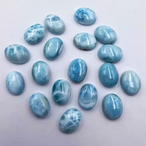 Lot de pierres précieuses en larimar naturel ovales cabochon, 3-15 mm, pierres précieuses en larimar de bonne qualité pour la fabrication de bijoux faits à la main - Product Image 1