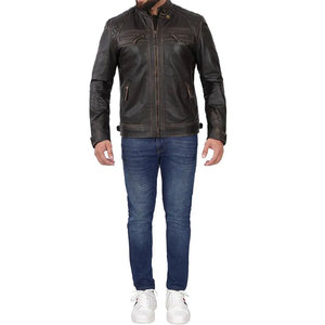 Customized Best Design New Fashion Genuine Leather Made <b>Winter</b> Jackets High Quality 100% Genuine Leather Men's Biker Jacket - Product Image 5