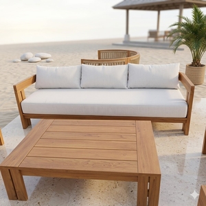 Meubles de jardin en teck pour terrasse extérieure, fabriqués en Indonésie - Product Image 1