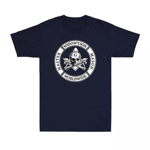 T-shirt pour homme de la franc-maçonnerie, motif F & AM, équerre et compas, haute qualité, sur mesure, manches courtes - Product Image 2