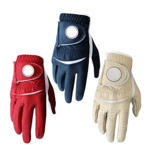 Accessoires de golf pour hommes/femmes, gants de golf pour gauchers, couleurs personnalisées, logo personnalisé, gants de golf en cuir Cabretta doux et respirant - Product Image 1