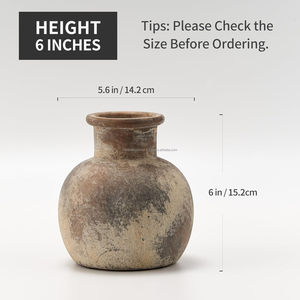 แจกันดินเผาสไตล์วินเทจสไตล์บ้านไร่สไตล์ญี่ปุ่นแจกัน Wabi-Sabi เพื่อความสวยงามในชีวิต - Product Image 3