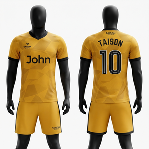 Uniforme de Fútbol para Hombre de Primera Calidad, 180 GSM, Poliéster Interlock, Diseño Geométrico Azul y Blanco, Impresión por Sublimación Personalizada, Logotipo Personalizado, OEM, ODM - Product Image 4