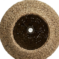 Lampes suspendues en jonc de mer naturel tissé à la main, style bohème rustique, forme cloche, luminaire suspendu minimaliste, lustre de plafond pour décoration de resort