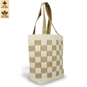 Sac de plage en jute naturel laminé, sac de voyage, 37x36x12 cm, logo personnalisé, vente en gros, OEM, marque privée, commande en gros, modèle SPL164 - Product Image 2