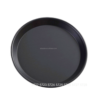 Plat à pizza ATLAS STAR en alliage d'aluminium robuste, revêtement anodisé dur, noir, 7 pouces, réutilisable, compatible four, lavage à la main