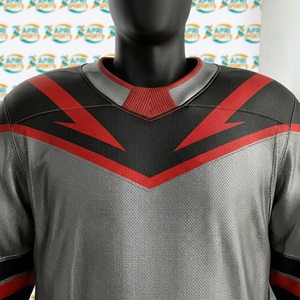 Nouvel arrivage : Ensemble uniforme de hockey sur glace personnalisable, respirant, imprimé, séchage rapide, 100 % polyester (maillot et short) - Product Image 6