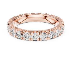 Anillo de Compromiso y Aniversario Minimalista para Mujer, Aries Jewel, con Diamante Cultivado en Laboratorio, Banda Completa de Eternidad, Oro de 14K con Certificado IGI - Product Image 6