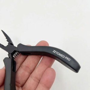 Hair Pliers Curved Head Teeth 3 Holes <b>Micro</b> and Nano Beads Ring Links Feather Hair <b>Extension</b> Tools Plier OEM Service - Product Image 3