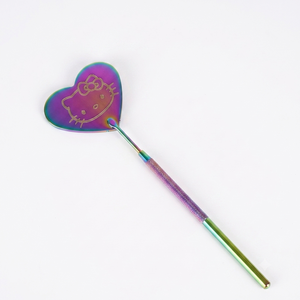 Espejo de metal al por mayor para maquillaje, herramientas para pestañas, espejo con mango de diamante Hello Kitty para extensiones de pestañas, espejo para pestañas de proveedor - Product Image 1