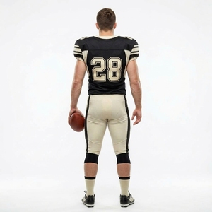 Ensemble d'uniformes de football américain à manches courtes, col rond, imprimé haute qualité, respirant, écologique, nouvelle arrivée, personnalisable pour équipe - Product Image 3