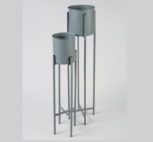 Heavy Duty Metal Planter <b>Pot</b> <b>Large</b> <b>Flower</b> <b>Pot</b> For Indoor Outdoor Garden Balcony Patio Home Decoration Use - Product Image 1