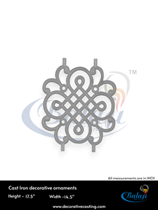 Balustres en fer forgé décoratifs OEM Balaji Metals BM-201, 17,5 pouces, grand motif en spirale, pièces d'escalier, meneaux forgés, portails, clôtures - Product Image 3