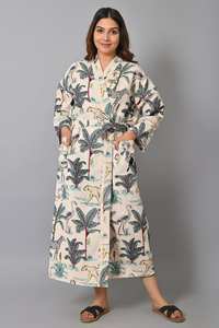 Robe kimono en coton gaufré à motifs floraux pour demoiselle d'honneur, robe de bain spa - Product Image 5