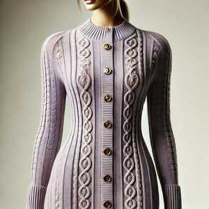 Women's Nylon/Acrylic Crew Neck <b>Cardigan</b> <b>Sweater</b> Regular Sleeve Open Stitch Casual All Seasons Solid Color Anti-Wrinkle - Product Image 4
