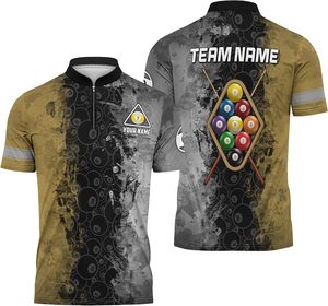 Ropa Deportiva Personalizada para Billar, Jersey de Snooker y Bola 8 con Cierre de Media Cremallera - Product Image 5