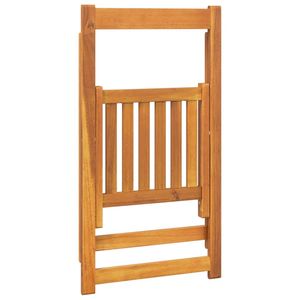 Ensemble de 4 chaises de jardin en bois d'acacia massif, design standard naturel - Product Image 5