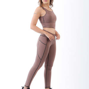 Conjuntos de Yoga para Mujer con Logotipo Personalizado, Conjunto Deportivo de Dos Piezas para Gimnasio y Fitness, Top Deportivo y Leggings para Correr - Product Image 5