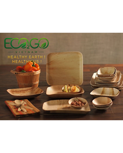 100% Compostable Areca Palm Leaf Dinner <b>Plates</b> | Zero Waste Biodegradable <b>Disposable</b> Wooden Tableware | Chemical Free Eco <b>Plates</b> - Product Image 6