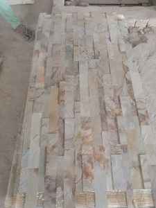 Panel de Pared 3D Moderno Irrompible, Ecológico, Dorado y Verde Pulido, Diseño de Piedra Flexible para Interiores y Exteriores, Insonorizante para el Hogar - Product Image 3