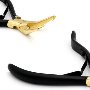 Premium Black Gold Opening Pliers Professional Hair <b>Extension</b> And <b>Beading</b> Tool For Seamless Application - Product Image 3