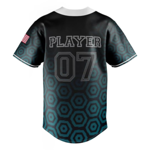 Baseball Jersey Men's Sublimated Geometric Print Moisture Wicking 100% <b>Polyester</b> Short Sleeve Regular Fit Adult All Seasons - Product Image 3