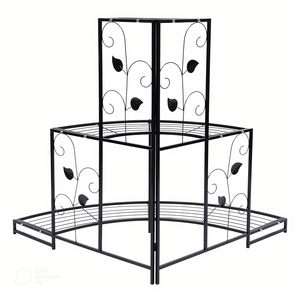 Support à plantes à 3 niveaux fait main, en métal, autoportant, pour pots de fleurs, étagère de présentation pour plantes d'intérieur et d'extérieur, décoration moderne pour la maison et le jardin - Product Image 2