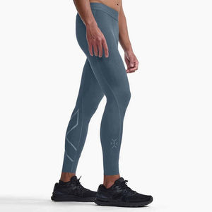 Leggings pour hommes en Spandex/Polyester fabriqués au Pakistan, sans couture, unis, longueur intégrale, taille élastique, respirants, séchage rapide, haute qualité - Product Image 2