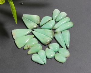 11 paires de pierres précieuses en chrysoprase verte naturelle, 178 carats, pour la fabrication de bijoux, 27x10, 14x8mm # 19993 - Product Image 1