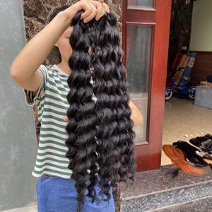 มัดผมมนุษย์แบบเป็นลอนลึกมัดผมแท้แบบไม่ผ่านการทำสารเคมีจากเวียดนาม - Product Image 2