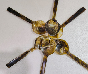 High Quality Resin Cutlery Set Resin Wood Handle Mint Resin Flatware Serving Kitchenware Tableware Spork <b>Salad</b> <b>Spoon</b> - Product Image 2