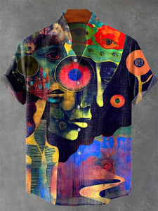 Chemise Homme en Lin 80% Vintage à Manches Courtes – Haut Tendance Décontracté d'Été – Vêtement Ethnique Urbain pour Homme - Product Image 3