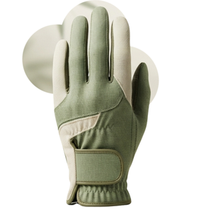 Gant de golf en cuir Cabretta de qualité supérieure, main droite, microfibre antidérapante, fermeture auto-agrippante, unisexe, vert sport avec accents beiges - Product Image 4