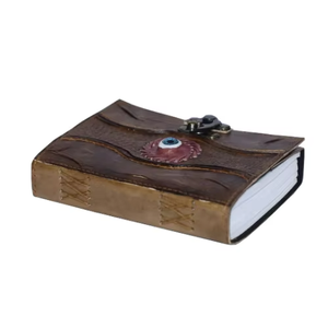 Journal en cuir fait main avec motif œil de dieu cousu, inspiré de Hocus Pocus, classique pour la lecture et l'écriture, papier en coton recyclé - Product Image 2