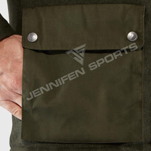 Veste de chasse en laine verte 100% personnalisable pour homme, veste d'extérieur verte avec capuche pour activités de plein air - Product Image 5