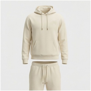 Ensemble de survêtement à capuche pour homme, manches longues, couleur unie, décontracté, respirant, coupe régulière, vêtements d'automne - Product Image 1
