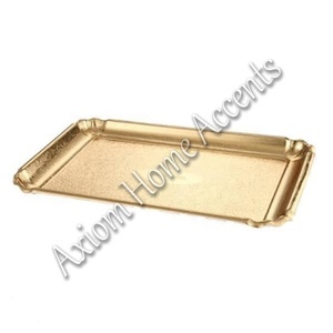 Plateau Moderne en Aluminium par Axiom Home Accents Décoration Sophistiquée pour la Maison Finition Lisse Polie Matériau Métallique - Product Image 2