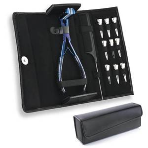 Kit d'outils pour extensions de cheveux, étui en PU avec pinces, peigne et outil de retrait pour l'installation et le retrait des extensions, kit d'outils de qualité supérieure - Product Image 3