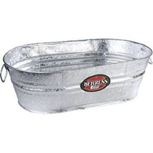 Rustic Galvanized Metal Ice Tub Large Oval Zinc Bucket <b>Drink</b> Chiller Wholesale Farmhouse Party Ice Bucket Garden Planter Tubs - Product Image 4