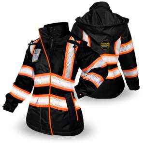 Chaqueta de Seguridad Reflectante de Alta Visibilidad Certificada por ANSI/ISEA, Impermeable, Color Verde Neón, para Trabajo en Exteriores y Seguridad - Product Image 1