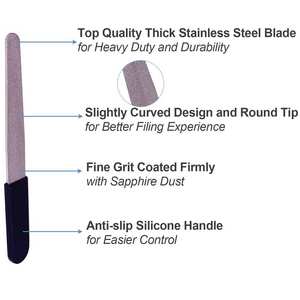 Mini Lima de Uñas Doble Compacta de Acero Inoxidable para Viajes, Diseño Ergonómico para un Agarre Cómodo - Product Image 4