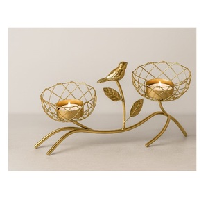 Metal <b>Table</b> Decor Centerpiece For Modern Dining Room Styling With Elegant Handmade Decorative Accent Design - Product Image 3