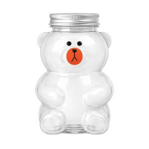 TINH DIEU VIET NAM 500ml <b>Bear</b> Shape PET Plastic <b>Bottle</b> GL500-33 Model Aluminum Cap Silk Screen Printed for Beverage Export Asia - Product Image 1